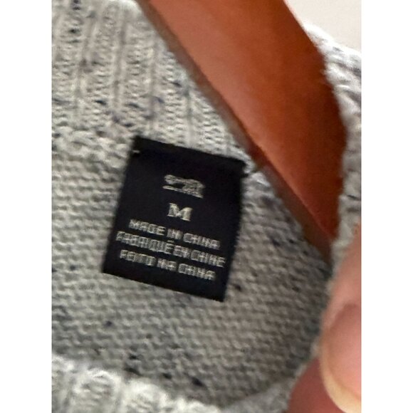 Scotch & Soda Mens Gray Speckled Knit Crewneck Sweater M Wool Blend Warm Casual - Picture 9 of 10